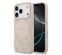CG MOBILE Guess 4G Circle Classic Logo Compatible con MagSafe Funda para iPhone 17 Pro (Rosa)