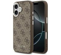 CG MOBILE Guess 4G Classic Logo Compatible con MagSafe Funda para iPhone 17 (Marrón)