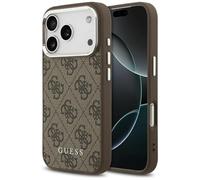 CG Mobile Funda Guess 4G Classic Logo para iPhone 17 Pro compatible con MagSafe Marrón
