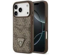 CG MOBILE Guess 4G Double Card Triangle - Carcasa para iPhone 17 Pro, color marrón