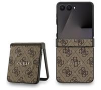 CG Mobile Guess 4G - Funda clásica Compatible con MagSafe para Samsung Galaxy Z Flip7 (marrón)