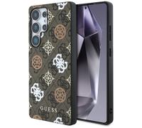 CG MOBILE Guess 4G - Funda compatible con MagSafe con estampado de peonías de colores para Samsung Galaxy S25 Ultra (marrón)