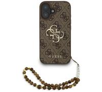 CG MOBILE Guess 4G Gürtel 4G Classic Hülle for iPhone 16 (Braun)
