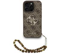 CG MOBILE Guess 4G Gürtel 4G Classic Hülle for iPhone Pro Max 16 (Braun)