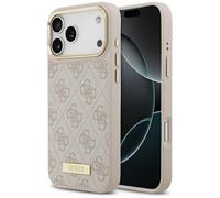 CG MOBILE Guess 4G Logo Placa Compatible con MagSafe Funda para iPhone 17 Pro Max (Rosa)