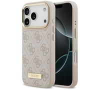 CG MOBILE Guess 4G Logo Placa Compatible con MagSafe Funda para iPhone 17 Pro (Rosa)