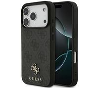 CG MOBILE Guess 4G Pequeño Logo Clásico Compatible con MagSafe Funda para iPhone 17 Pro (Negro)