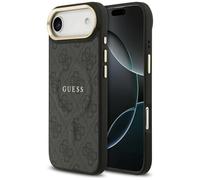 CG MOBILE Guess 4G PU Classic Logo Compatible con MagSafe Funda para iPhone 17 Air (Negro)