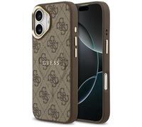 CG Mobile Funda Guess 4G PU Classic Logo para iPhone 17 Compatible con MagSafe Marrón