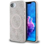 CG Mobile Guess 4G Ring Classic Logo Compatible con MagSafe Funda para iPhone 16e (Rosa)