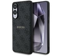 CG MOBILE Guess 4G Ring Classic Logo Compatible con MagSafe Funda para Samsung Galaxy S25 Edge (Negro)