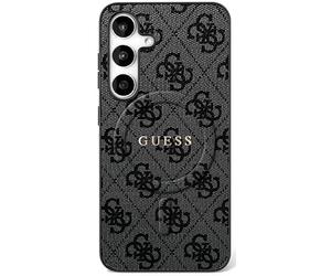 CG MOBILE Guess 4G Ring Classic Logo Compatible con MagSafe Funda para Samsung Galaxy S25 FE (Negro)