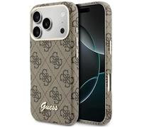 CG MOBILE Guess 4G Script compatible con funda MagSafe para iPhone 17 Pro (marrón)