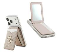 CG Mobile Guess 4G Stand und Spiegelgeldbörse Kompatibilität mit MagSafe, Rosa, 11,9 cm