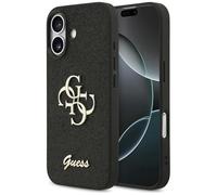 CG MOBILE Guess 4G Strap 4G Classic Logo Carcasa para iPhone 17 (Negro)