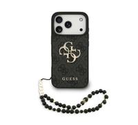 CG MOBILE Guess 4G Strap 4G Classic Logo Carcasa para iPhone 17 Pro (Negro)