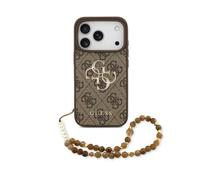 CG MOBILE Guess 4G Strap 4G Classic Logo Funda para iPhone 17 Pro Max (marrón)
