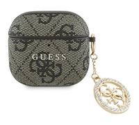 CG Mobile Guess 4G Strass Charm Caso para AirPods 4 (marrón)