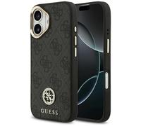 CG MOBILE Guess 4G Strass Logo Compatible con MagSafe Funda para iPhone 17 (Negro)