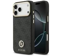 CG Mobile Guess 4G Strass Logo Compatible con MagSafe Funda para iPhone 17 Pro MAX (Negro)