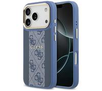 CG MOBILE Guess 4G Stripe - Funda compatible con MagSafe para iPhone 17 Pro (azul)