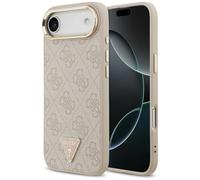 CG MOBILE Guess 4G Triangle Logo Compatible con MagSafe Funda para iPhone 17 Air (rosa/dorado)