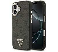 CG MOBILE Guess 4G Triangle Logo compatible con MagSafe Funda para iPhone 17 (negro/dorado)