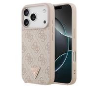 CG MOBILE Guess 4G Triangle Strass Compatible con MagSafe Funda para iPhone 17 Pro (Rosa)