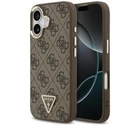 CG MOBILE Guess 4G Triángulo Logo Compatible con MagSafe Funda para iPhone 17 (Marrón/Oro)