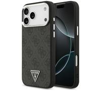 CG MOBILE Guess 4G Triángulo Logo Compatible con MagSafe Funda para iPhone 17 Pro Max (Negro/Plata)