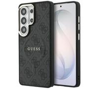 CG MOBILE Guess Anillo en relieve 4G compatible con funda MagSafe para Samsung Galaxy S26 Ultra (negro)