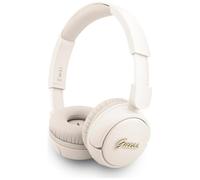 CG Mobile Guess - Auriculares Bluetooth 5.3 con Logo de Metal (Beige)