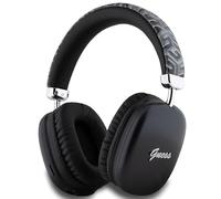 CG Mobile Guess - Auriculares Bluetooth Gcube Metallic Script Logo, Color Negro