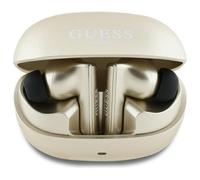 CG Mobile Guess Auriculares Bluetooth TWS + Base Dock Logo Impreso Cápsula Oro
