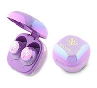 CG MOBILE Guess Auriculares Bluetooth TWS + Iridescent 4G Logo Impreso Casquillo Morado