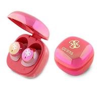 CG MOBILE Guess Auriculares Bluetooth TWS + Iridescent 4G Logo Impreso Fucsia