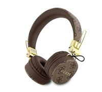 CG Mobile Auriculares inalámbricos Guess 4G piel sintética logotipo de metal marrón