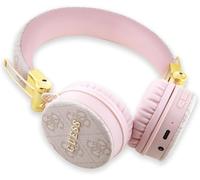CG Mobile Guess - Auriculares inalámbricos (4G, Piel sintética, con Logotipo de Metal), Color Rosa