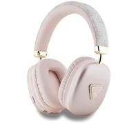 CG Mobile Guess - Auriculares inalámbricos de Piel sintética 4G con Logotipo Triangular, Color Rosa
