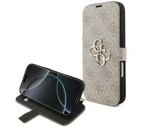 CG MOBILE Guess Book 4G Metal Logo Carcasa para iPhone 17 Pro (Rosa)
