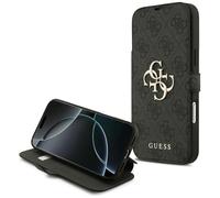 CG MOBILE Guess Book 4G Metal Logo Funda para iPhone 17 Pro Max (Negro)