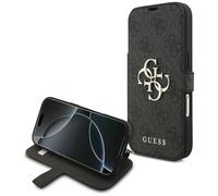 CG MOBILE Guess Book 4G Metal Logo Funda para iPhone 17 Pro (Negro)