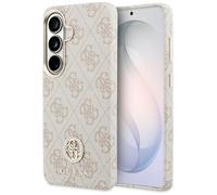 CG MOBILE Guess - Carcasa con logotipo de diamantes de imitación 4G compatible con MagSafe para iPhone Samsung Galaxy S26 (rosa)