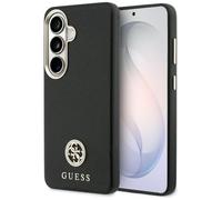 CG MOBILE Guess - Carcasa con logotipo redondo con cristales compatible con MagSafe para Samsung Galaxy S26 (negro)