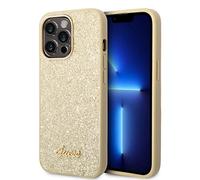 Funda Guess Glitter Flakes Metal Logo Case Oro - iPhone 14 Pro Max