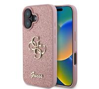CG Mobile Guess Fixed Glitter Big 4G - Carcasa para iPhone 16, Color Rosa