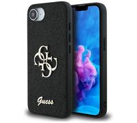 CG MOBILE Guess Fixed Glitter Big 4G - Carcasa para iPhone 16e, color negro