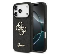 CG Mobile Carcasa Guess Fixed Glitter para iPhone 17 Pro, tamaño grande, negro