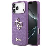 CG MOBILE Guess Fixed Glitter Grande 4G Carcasa para iPhone 17 Pro Max (Lila)