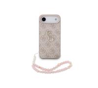 CG MOBILE Guess Funda 4G Logo con Correa de Perlas para iPhone Air Compatible con MagSafe, Protección Completa, Rosa